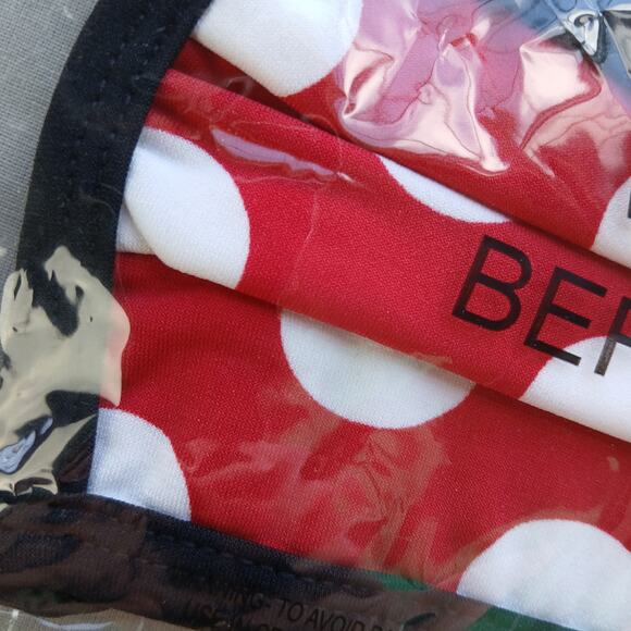 Red Polka Dot Washable Cotton Facemask NWT Survivor Face Masks Unisex OSFA - Picture 5 of 8